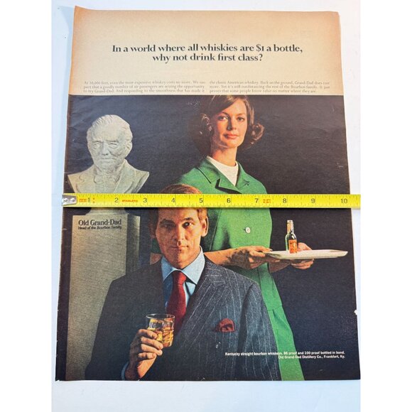 Vintage 1969 Old Grand-Dad Kentucky Bourbon Whiskey Advertisement Print Ad - Picture 3 of 3